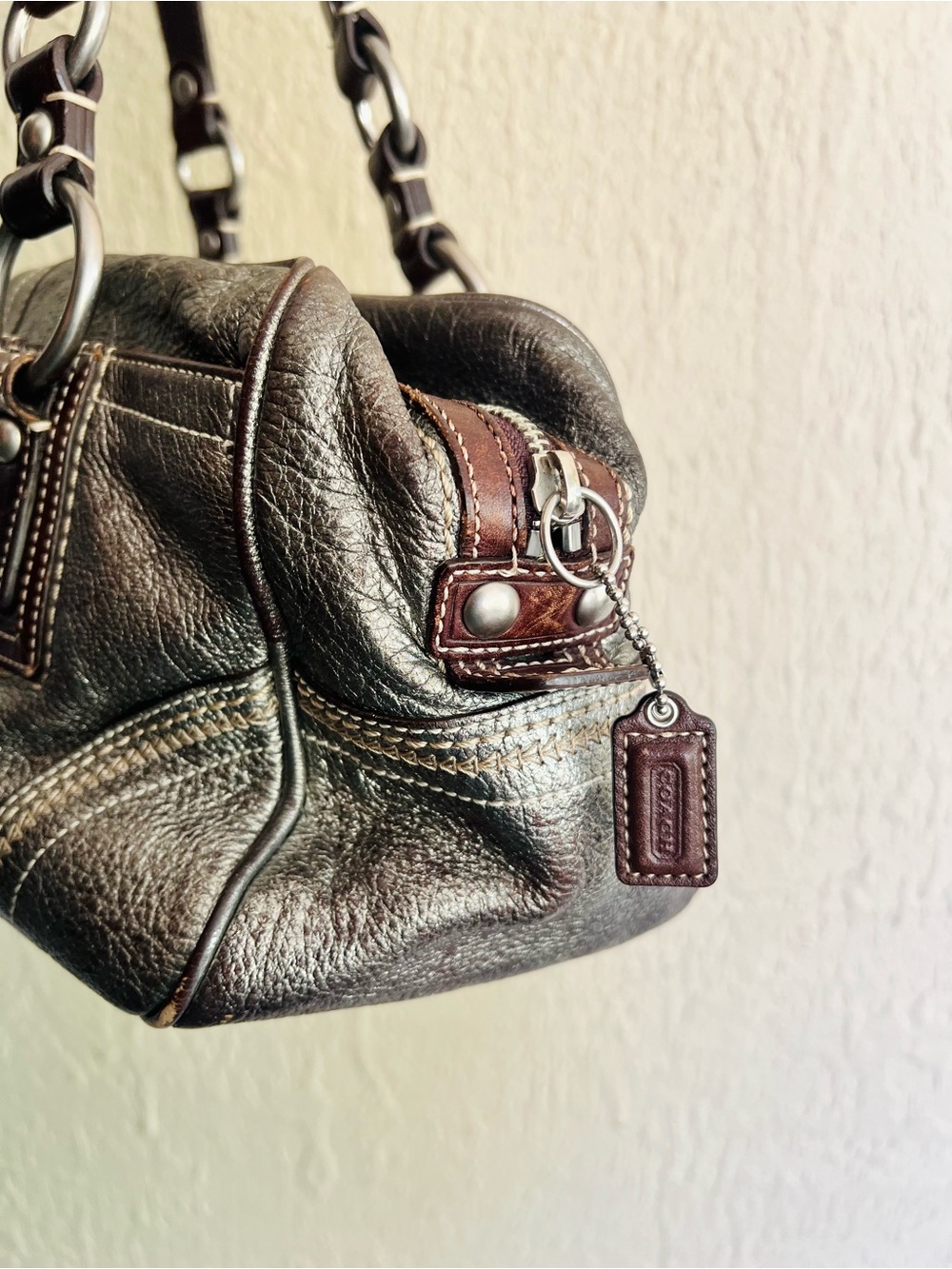 Coach Soho Shoulder Bag in Metallic Silver - Picture 3 of 13